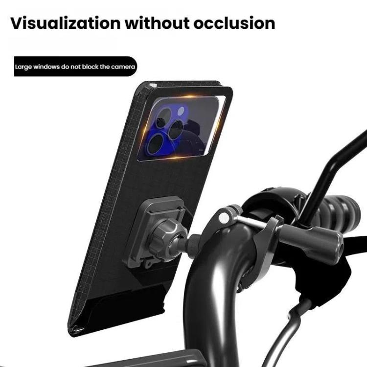 Bicycle Holder Waterproof Pouch Bag Bike Motorcycle Handlebar Mirror Phone Stand Mount, Size: XL