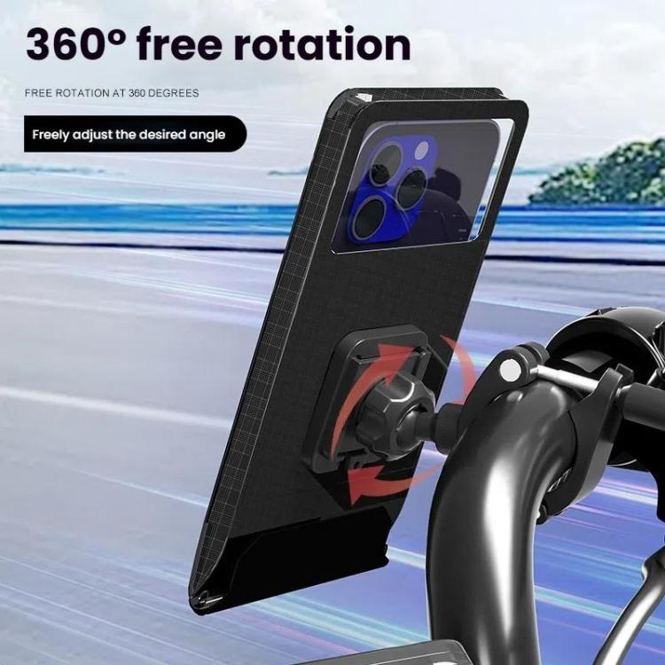 Bicycle Holder Waterproof Pouch Bag Bike Motorcycle Handlebar Mirror Phone Stand Mount, Size: XL