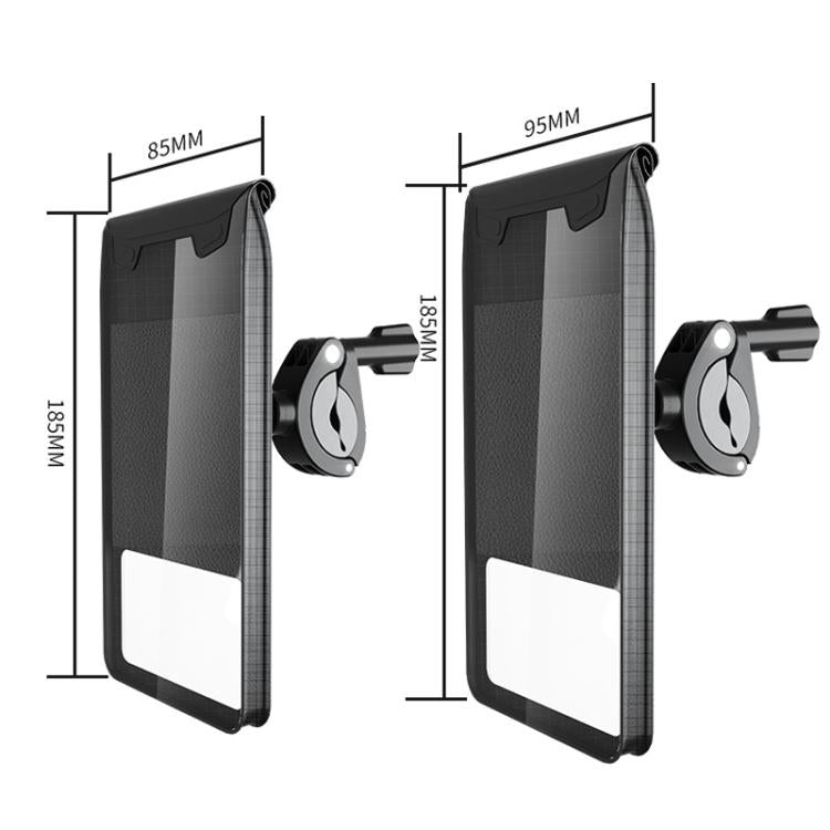 Bicycle Holder Waterproof Pouch Bag Bike Motorcycle Handlebar Mirror Phone Stand Mount, Size: L