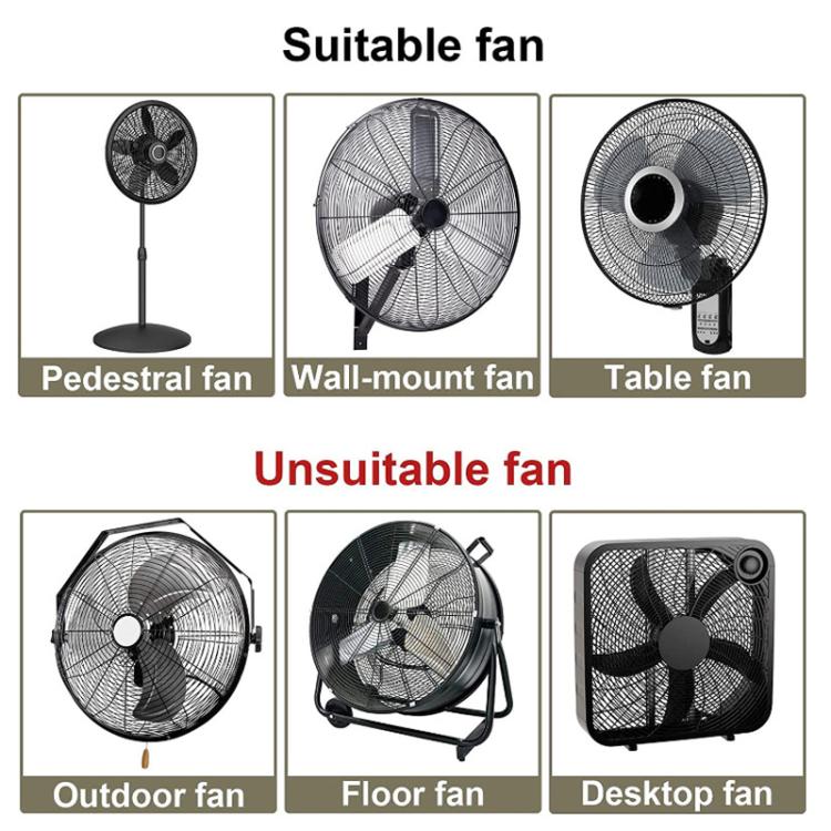 61 x 19 x 61cm Outdoor Industrial Fan Waterproof and Dustproof Protective Cover - Black