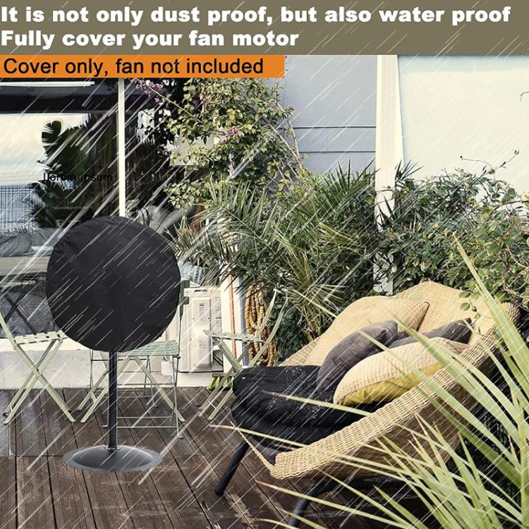 61 x 19 x 61cm Outdoor Industrial Fan Waterproof and Dustproof Protective Cover - Black