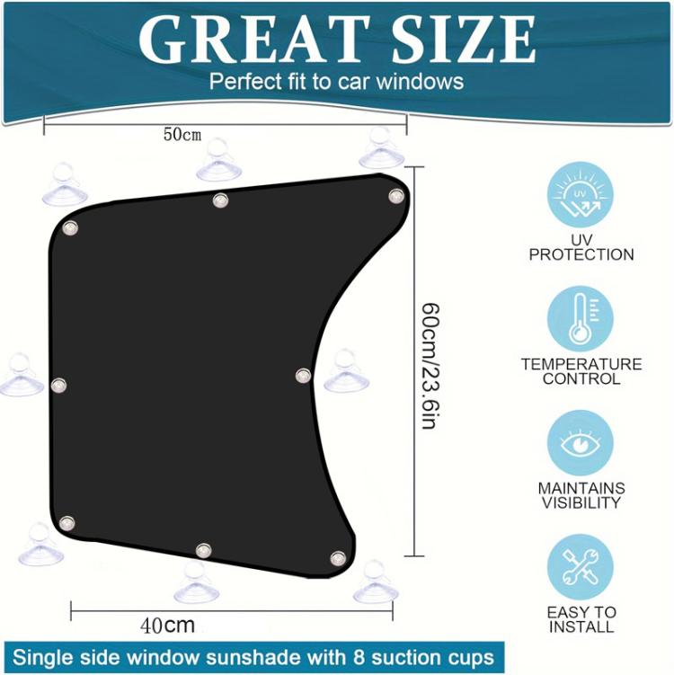 1pc Car Sun Protection Heat Insulation Sunshade Front Side Curtains