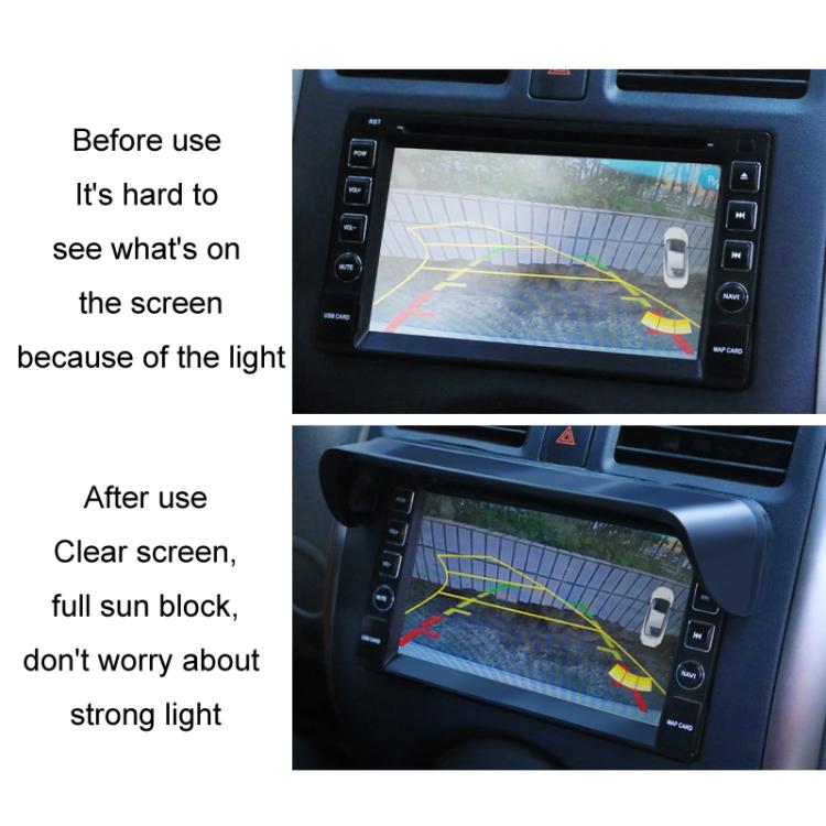 Car Navigation Display Universal Sun Visor, Size: Carbon Pattern M
