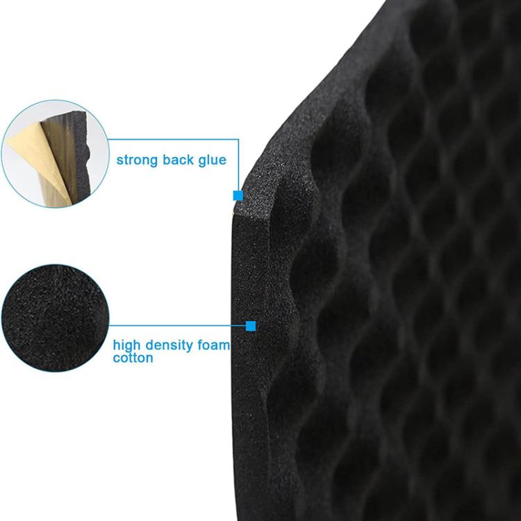 50x50x2cm Car Rubber Plastic Self-adhesive Wave Crest Shockproof Sound-absorbing Cotton