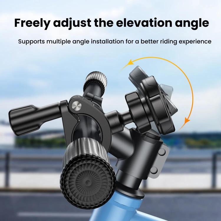 Bicycle Motorcycle Snap-On Mobile Phone Holder With Magnetic Ring - QL-10 Black