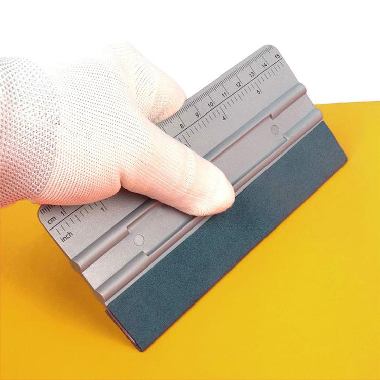 15cm With Scale Auto Film Scraper Long Square Wallpaper Scraping Tool - Dark Gray