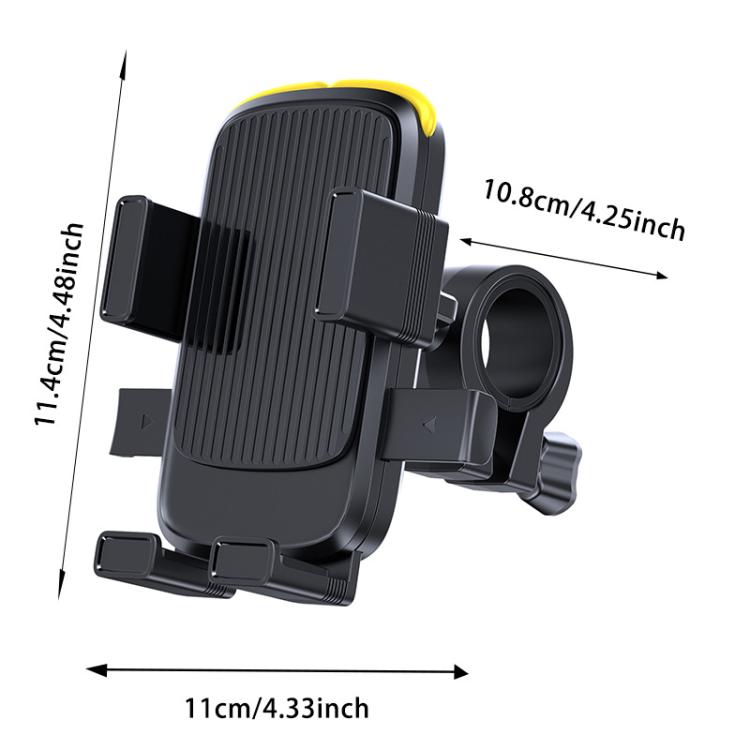 Handbar  Bicycle and Motorcycle Phone Holder with Hidden Silicone Strap