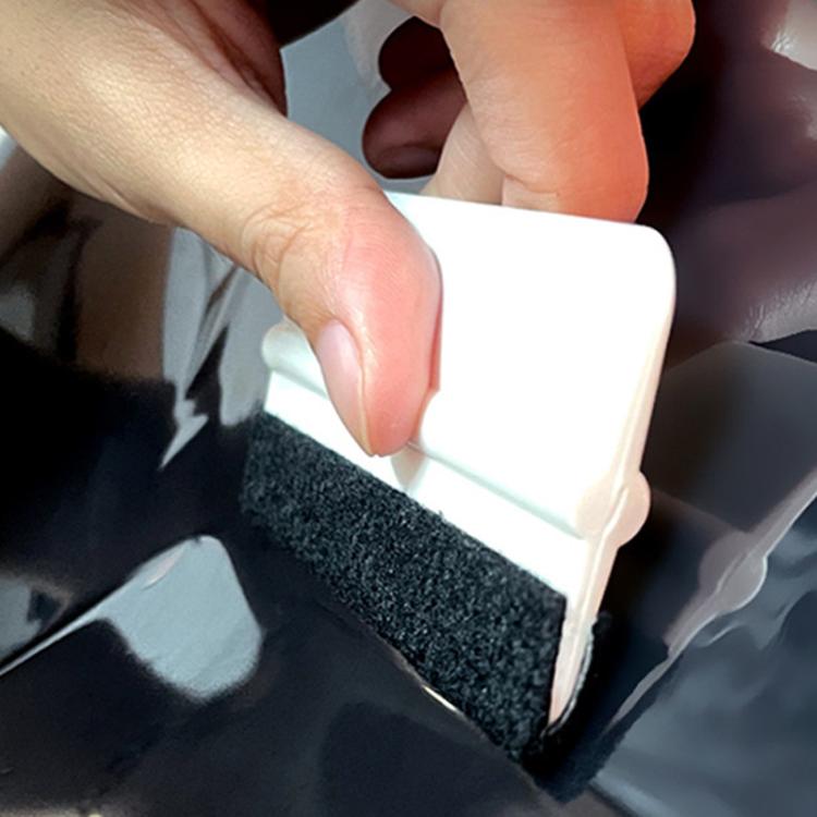 5pcs With Felt Car Film Tool Anti-scratch Small Scraper - White