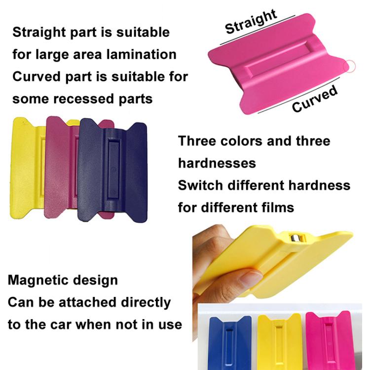 With Magnet Car Film Scraper Plastic Winged Scraper Tool