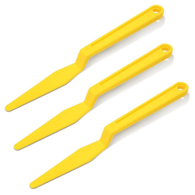 3pcs Car Film Scraper Seam Tape Handling Tools - Yellow