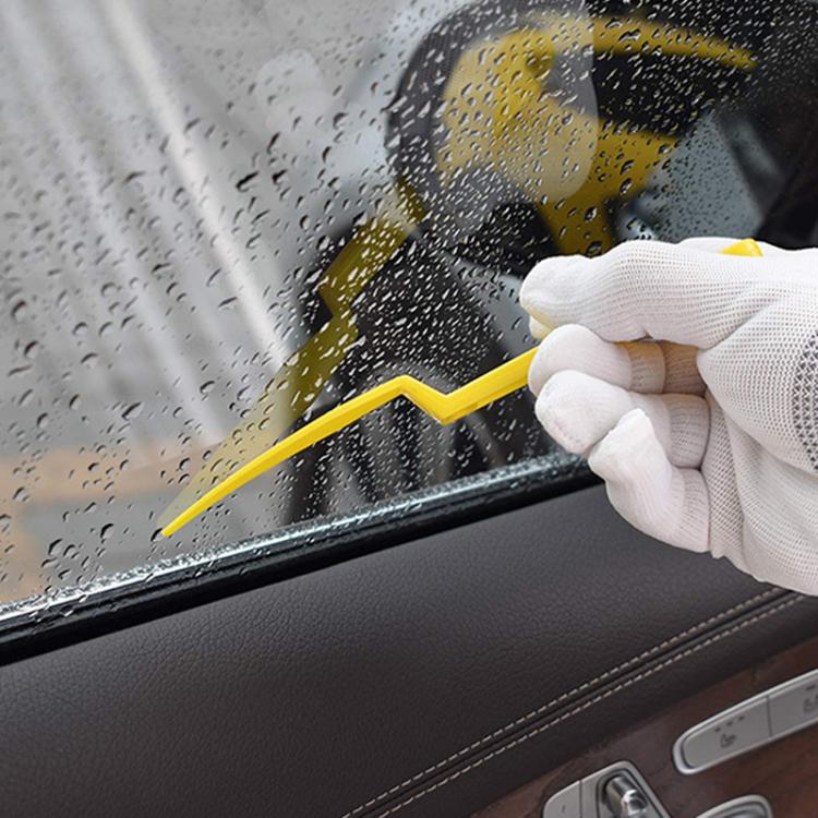 3pcs Car Film Scraper Seam Tape Handling Tools - Yellow
