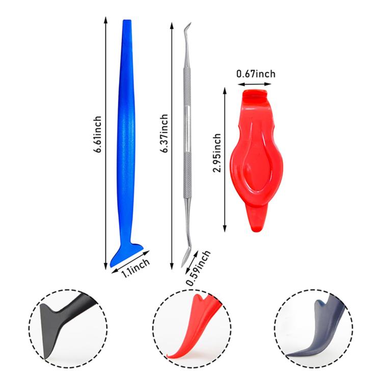 4pcs /Set Car Film Edge Trimmer Car Film Tool Seam Tucking Scraper