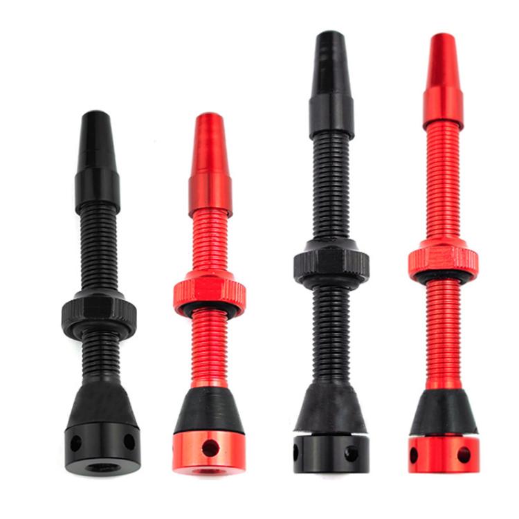 Mountain Road Bike Tubeless French Vacuum Valve, Color: 60mm Red A