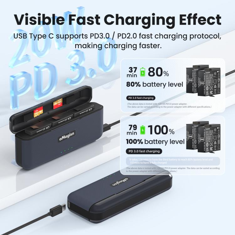 For Insta360 Ace Pro 2 Battery aMagisn Fast Charging Box Charger Storage Compartment