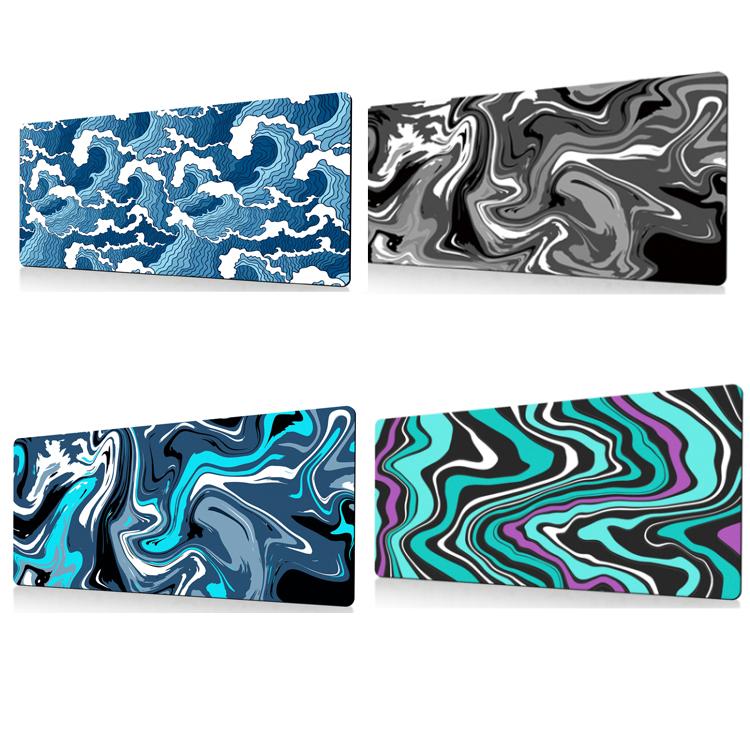Large Abstract Mouse Pad Gamer Office Computer Desk Mat, Size: 300x700x2mm - Abstract Fluid 2