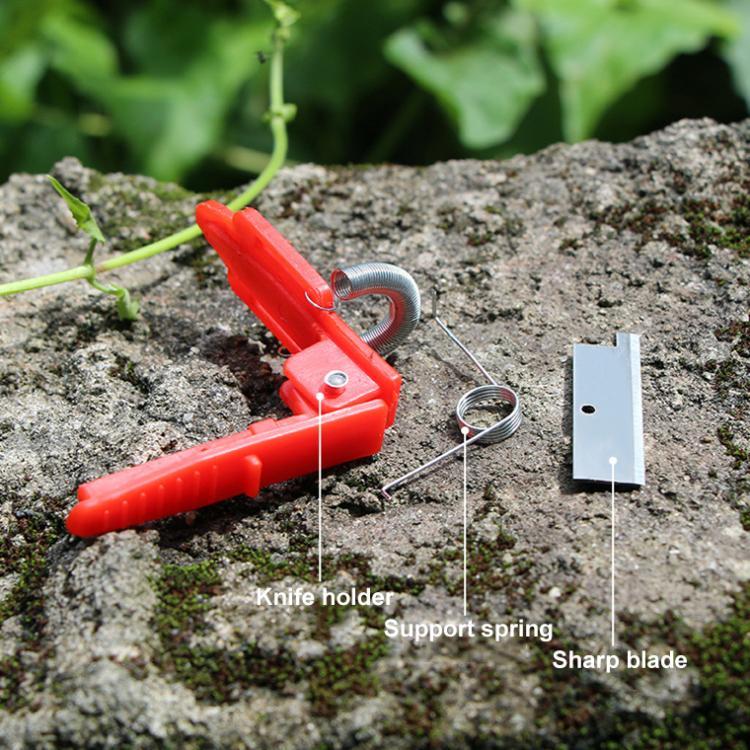 4pcs /Pack Melon and Fruit Picking Small Guillotine Grape Pinching Thumb Knife Vegetable Picker - Red