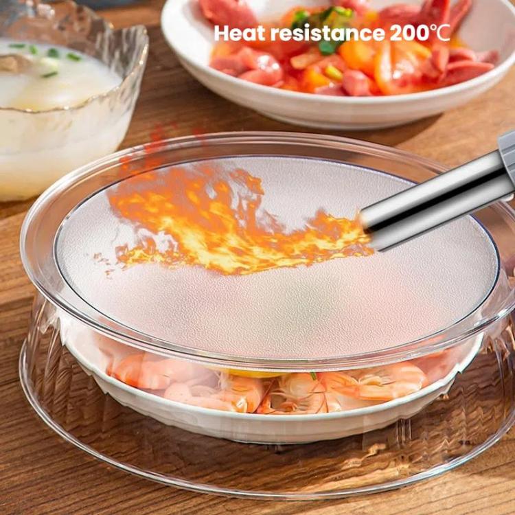 Microwave Food Heating Splashproof Cover Food Grade PC Household High Temperature Resistant Bowl Rice Cover - Regular Model