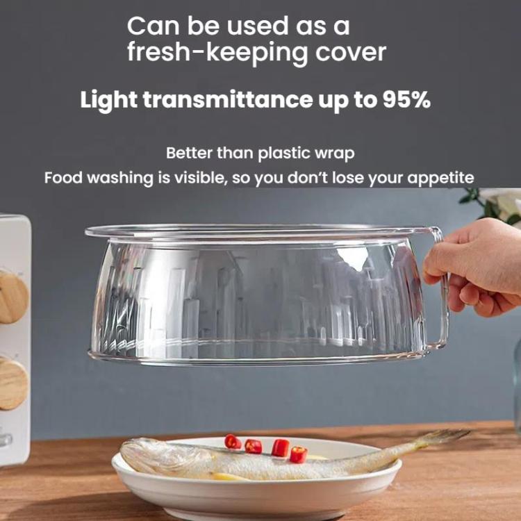 Microwave Food Heating Splashproof Cover Food Grade PC Household High Temperature Resistant Bowl Rice Cover - Regular Model