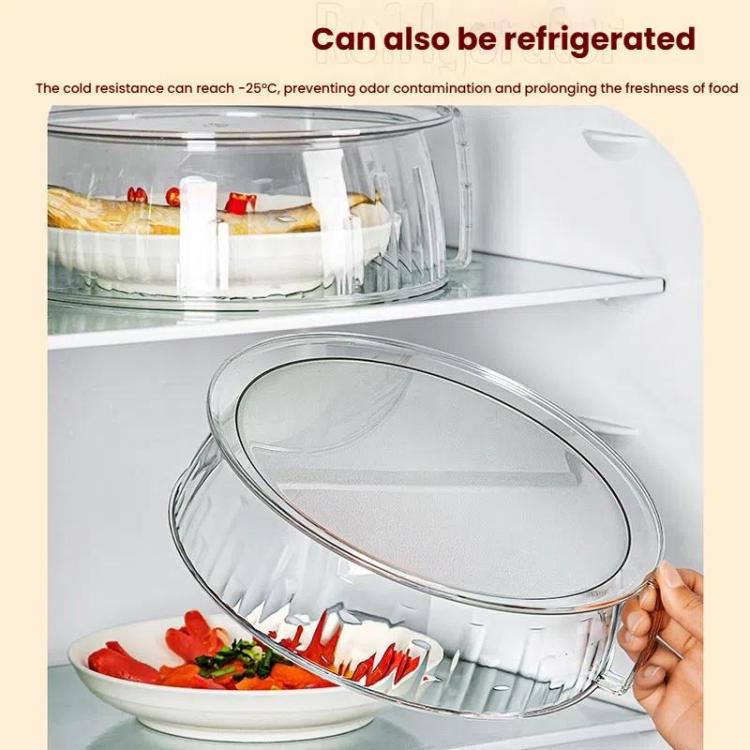 Microwave Food Heating Splashproof Cover Food Grade PC Household High Temperature Resistant Bowl Rice Cover - Regular Model