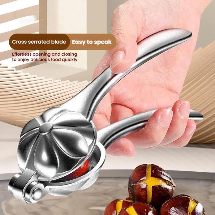 Aluminum Alloy Chestnut Clip Multifunctional Chestnut Opener Multi-purpose Walnut Clip Nut Sheller - Boxed