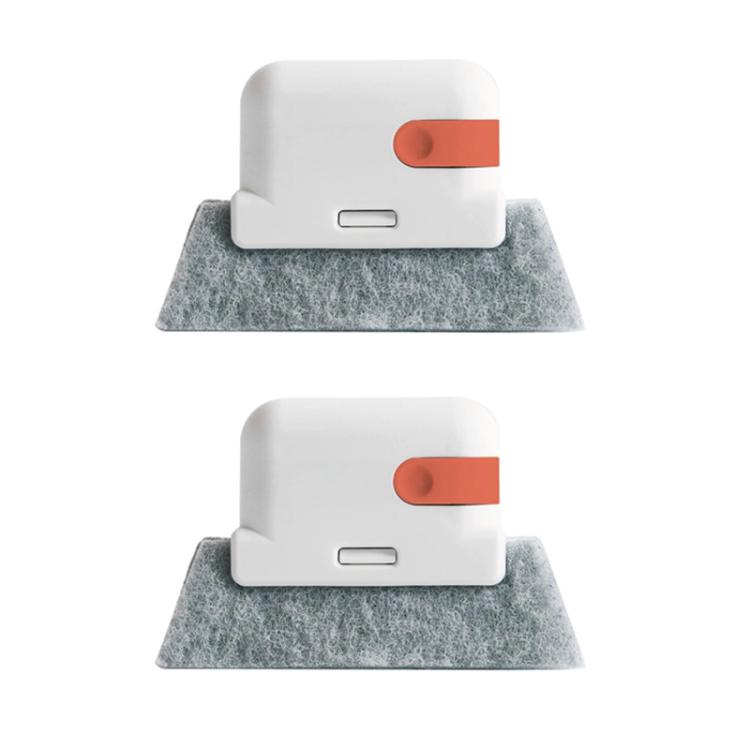 2pcs Household Multifunctional Handheld Window Crevice Brush 2 In 1 Groove Cleaning Tool