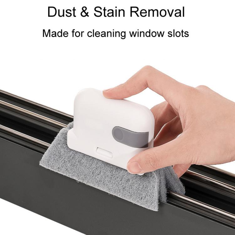 2pcs Household Multifunctional Handheld Window Crevice Brush 2 In 1 Groove Cleaning Tool
