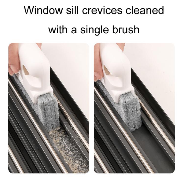 2pcs Household Multifunctional Handheld Window Crevice Brush 2 In 1 Groove Cleaning Tool