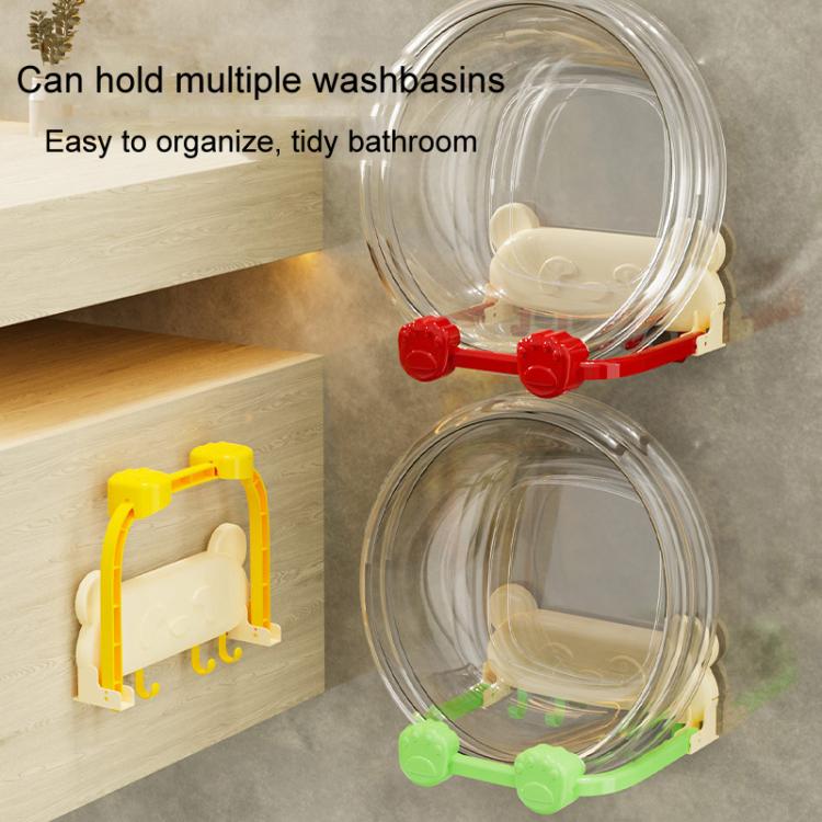 Suction Cup Basin Rack Bathroom No-Punch Foldable Multifunction Hook Organizer Wall Shelf