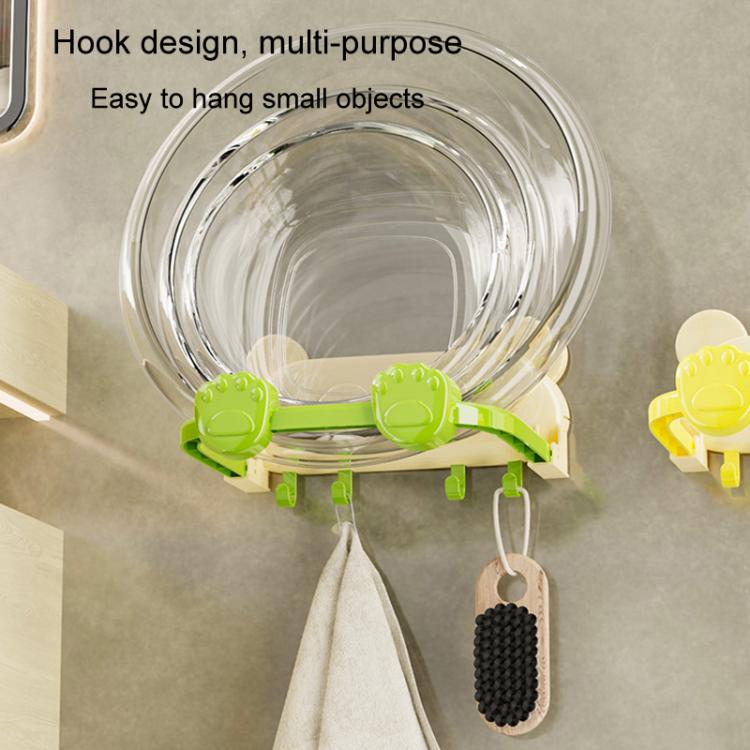 Suction Cup Basin Rack Bathroom No-Punch Foldable Multifunction Hook Organizer Wall Shelf