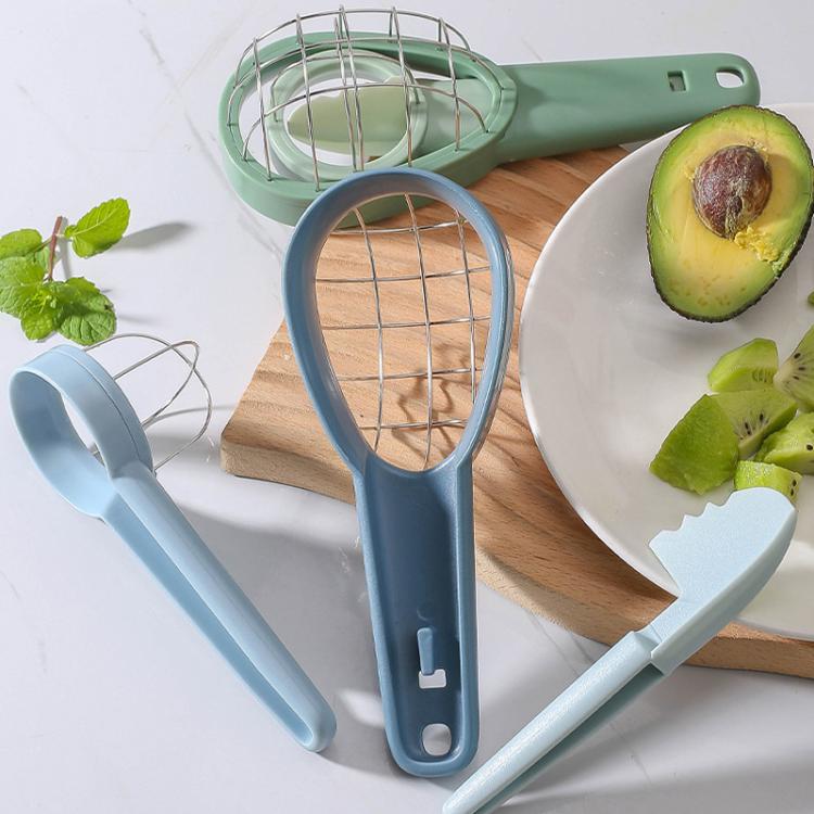 Multifunctional 3 In 1 Avocado Slicer Kitchen Household Fruit Cutter