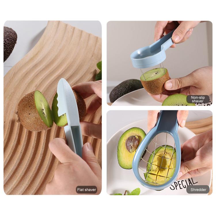 Multifunctional 3 In 1 Avocado Slicer Kitchen Household Fruit Cutter