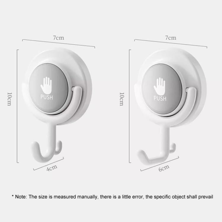 Suction Cup Hook No Hole Bathroom Strong Load-bearing Swivel Wall Behind Door No Trace Sticky Wall Hook, Color: Apricot  - Flat Hook