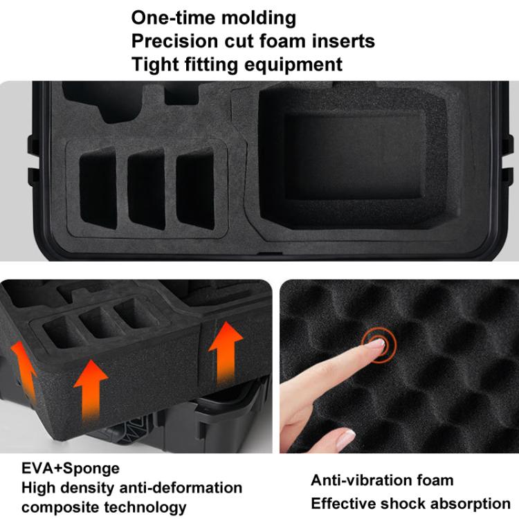 For DJI Flip CYNOVA FL-AQX-CY IP67 Waterproof Pressure And Shock Resistant Safety Case - Black