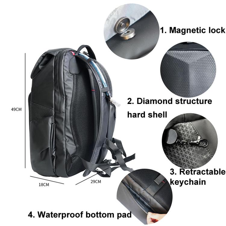 For DJI Flip CYNOVA C-MA-DB-003 Drone Shock And Stress Reduction Duffel Bag - Black