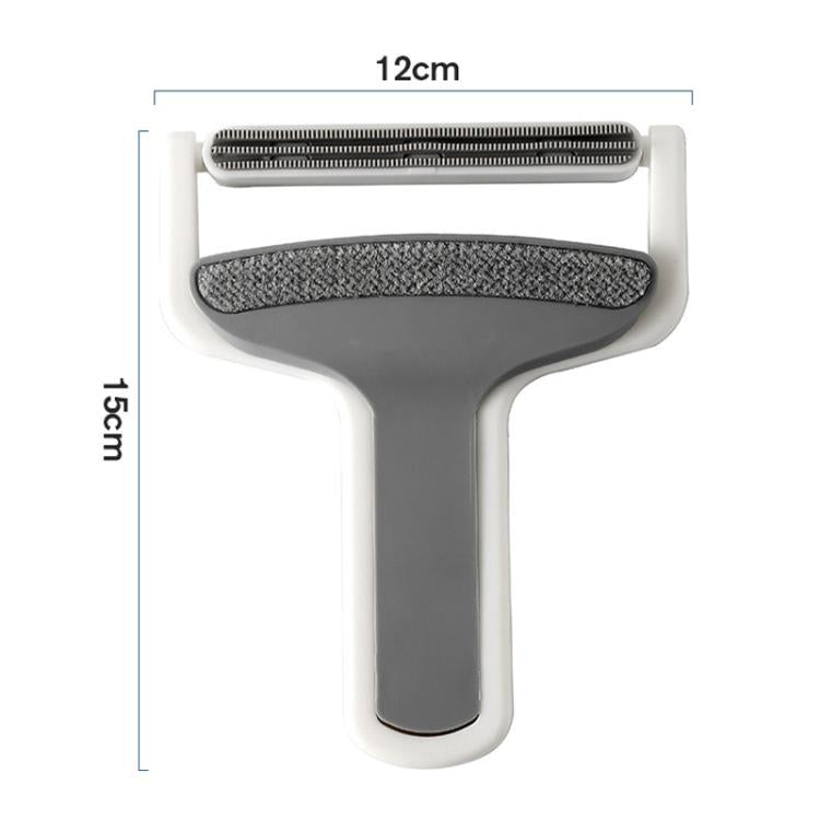 Household Clothes Scraper Portable Multifunctional Hair Removal Brush - White Gray