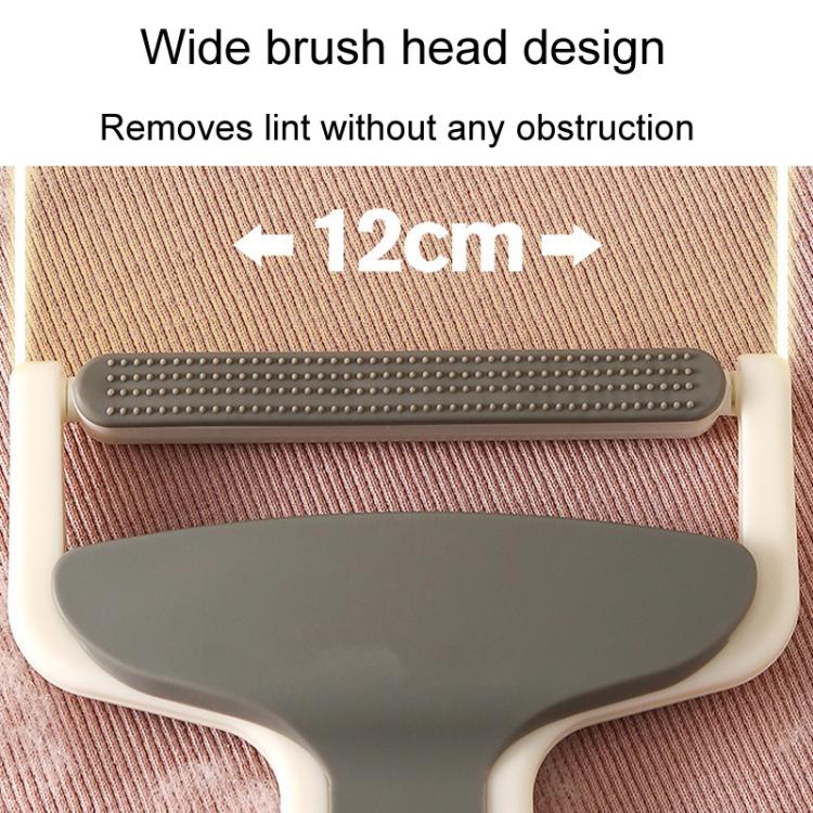 Household Clothes Scraper Portable Multifunctional Hair Removal Brush - White Gray