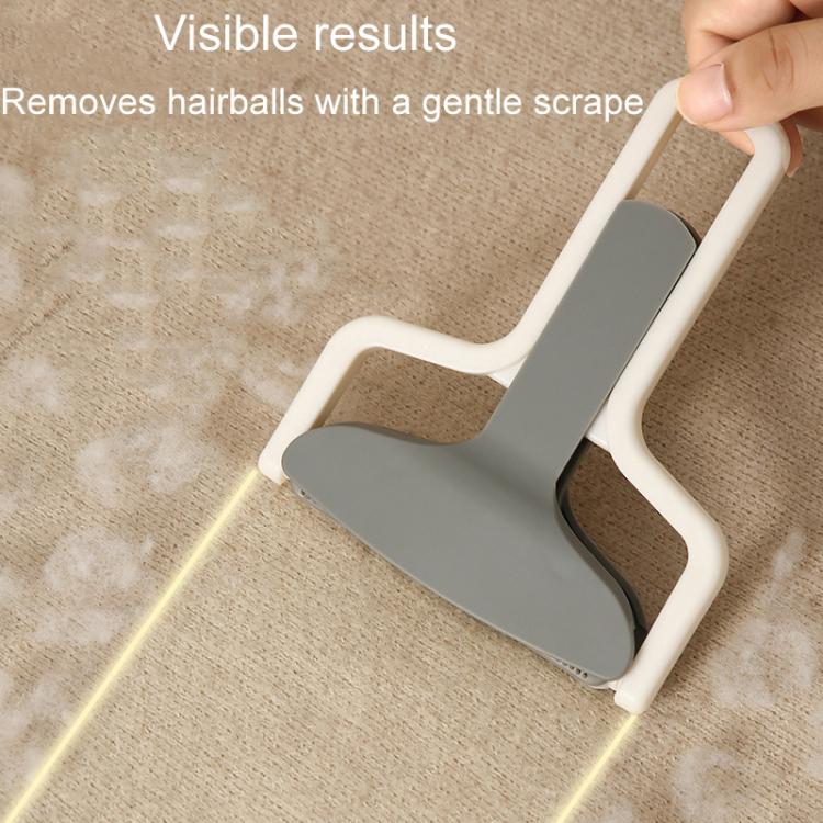 Household Clothes Scraper Portable Multifunctional Hair Removal Brush - White Gray