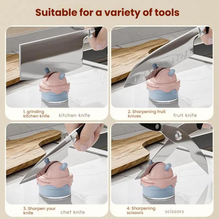 Suction Cup Knife Sharpener Home Kitchen Sharpening Knife Scissors Tool Quick Sharpener
