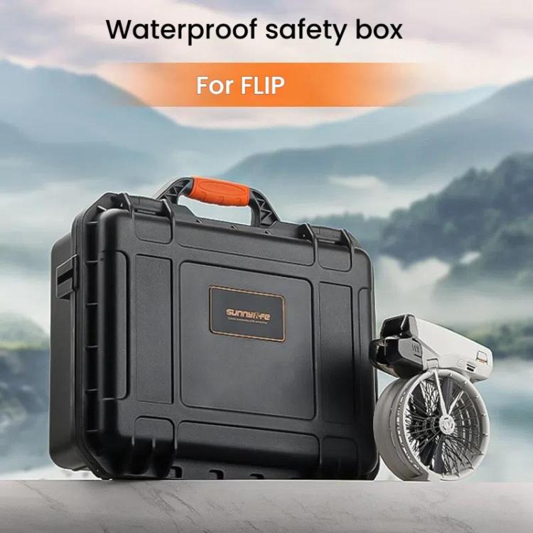 For DJI Flip Sunnylife AQX-19 Waterproof Storage Protective Suitcase Aerial Camera Smooth Flying Kit Bag - Black