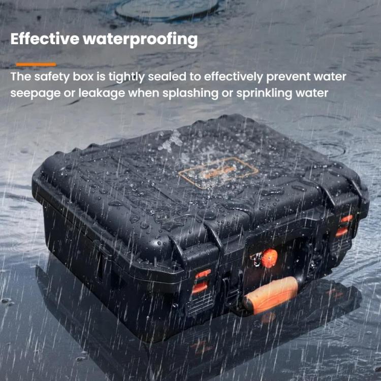 For DJI Flip Sunnylife AQX-19 Waterproof Storage Protective Suitcase Aerial Camera Smooth Flying Kit Bag - Black