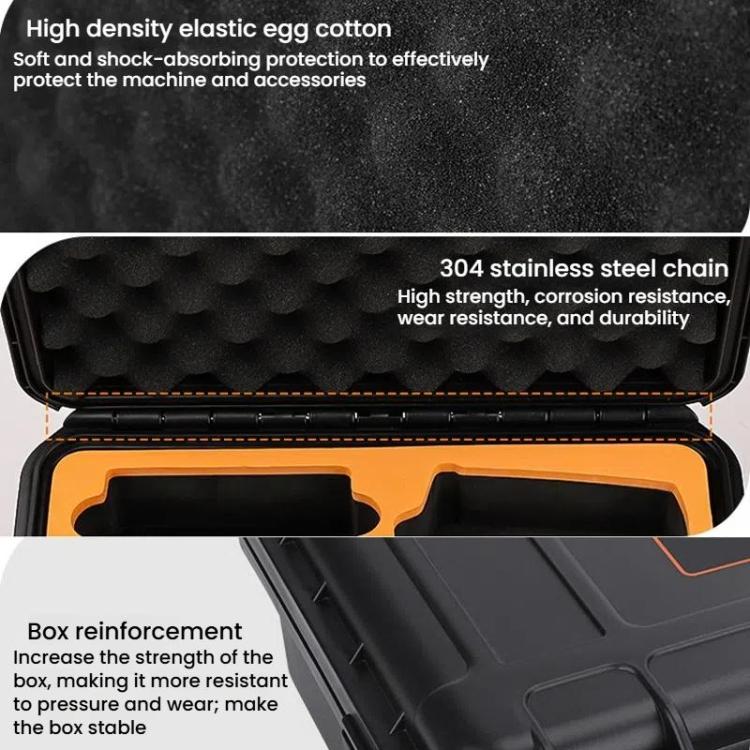 For DJI Flip Sunnylife AQX-19 Waterproof Storage Protective Suitcase Aerial Camera Smooth Flying Kit Bag - Black