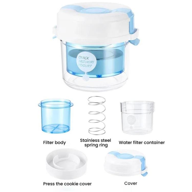 Yogurt Filter Homemade Greek Cheese Strainer Whey Cold Drain Separator Strainer Drainer Container - Blue