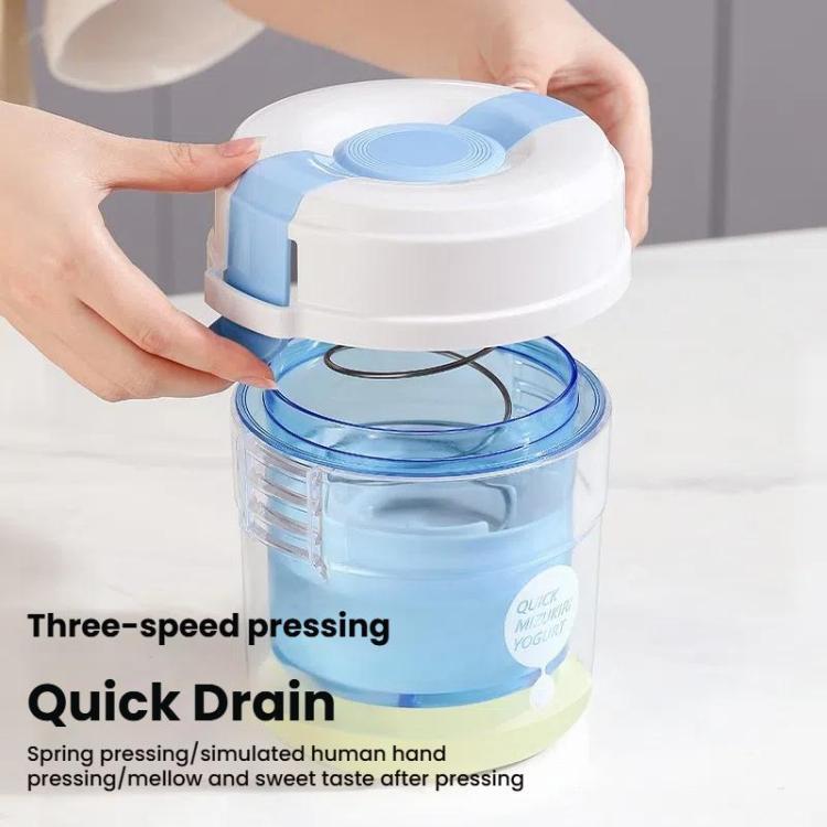 Yogurt Filter Homemade Greek Cheese Strainer Whey Cold Drain Separator Strainer Drainer Container - Blue