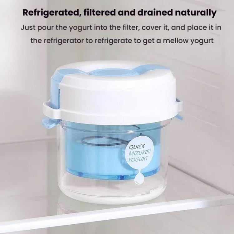 Yogurt Filter Homemade Greek Cheese Strainer Whey Cold Drain Separator Strainer Drainer Container - Blue