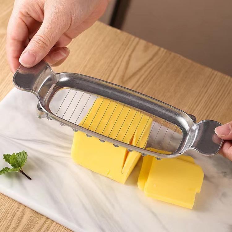 Aluminum Cheese Cutting Butter Cheese Slicer Foie Gras Egg Butter Divider Line Cutter - Polished