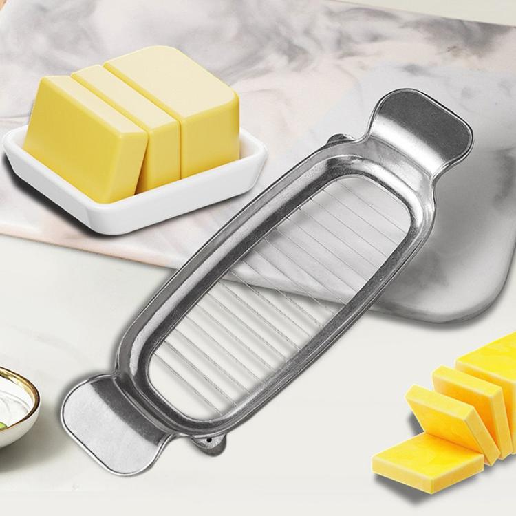 Aluminum Cheese Cutting Butter Cheese Slicer Foie Gras Egg Butter Divider Line Cutter - Polished
