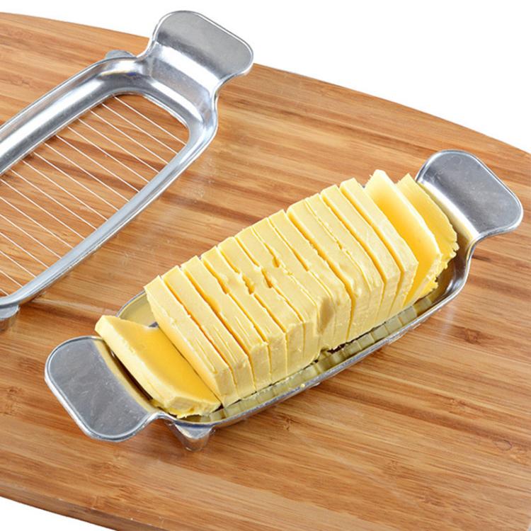 Aluminum Cheese Cutting Butter Cheese Slicer Foie Gras Egg Butter Divider Line Cutter - Polished