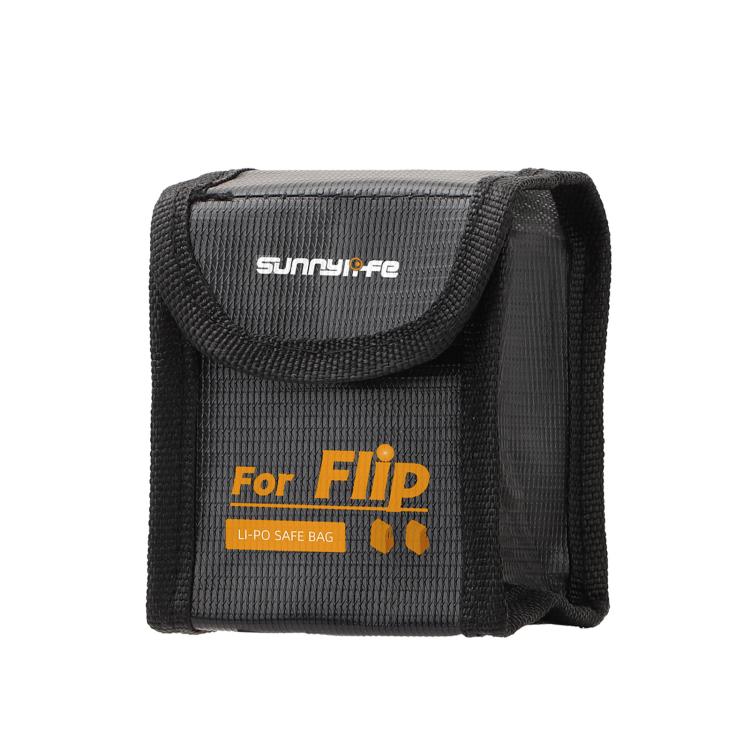 For DJI Flip Sunnylife Battery Explosion Proof Bag Li-ion Safety Storage Bag Flame Retardant Protective Bag Medium  - For 2 Batteries