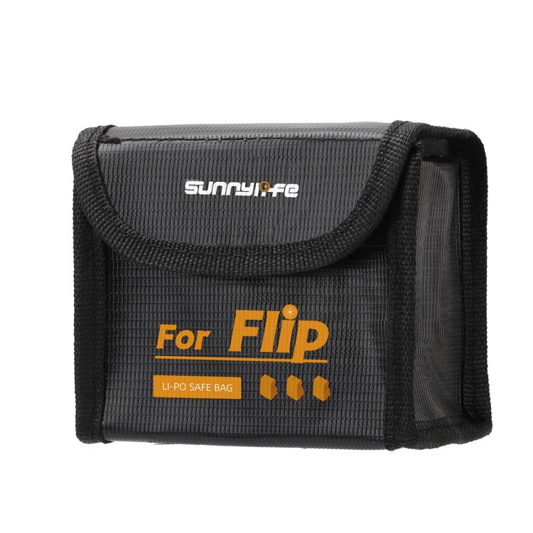 For DJI Flip Sunnylife Battery Explosion Proof Bag Li-ion Safety Storage Bag Flame Retardant Protective Bag Large  - For 2 Batteries