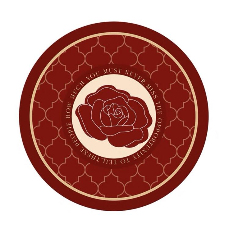 30x30cm Vintage Placemat Round Absorbent Thermal Insulation Table Mat Bar Coaster Dishes Western Placemat, Style: Flower Shadow